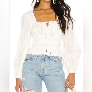 Free People White Lolita Blouse